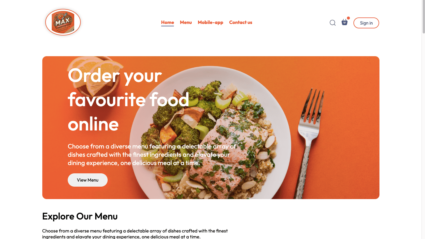 Food Delivery Website